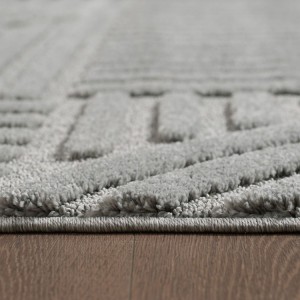 Binnenkleed, zilverkleurig, van jute, antislip, plat geweven, wasbaar.