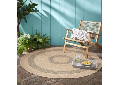 Buitenkleed in vintage stijl, zwart, gemaakt van polypropyleen, voor keuken en balkon.