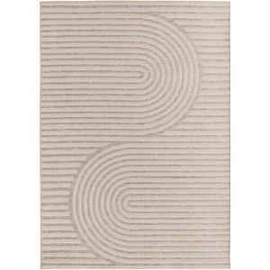 Tapis d’extérieur, couleur beige, pour salon, cuisine, résistant aux UV, design moderne, lavable