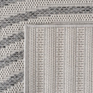 Tapis d’extérieur, couleur gris, pour salon, cuisine, résistant aux UV, design moderne, tissage plat