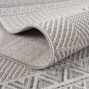 Grijs buitenkleed voor woonkamer en keuken, UV-bestendig, antislip, modern design