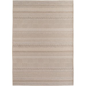 Buitenkleed, beige van kleur, voor woonkamer en keuken, UV-bestendig, antislip en wasbaar.