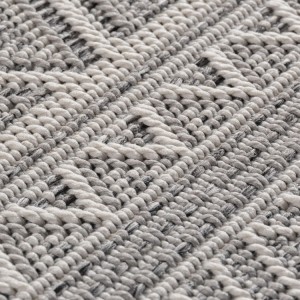 Grijs buitenkleed voor woonkamer en keuken, UV-bestendig, platgeweven, comfortabel