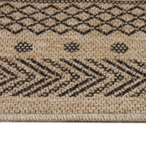 Tapis extérieur, design vintage, couleur noir, matière polypropylène, pour balcon et cuisine