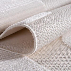 Binnenkleed, 3D-stijl, crèmekleur, vezelachtig garen, voor de woonkamer, natuurlijke uitstraling