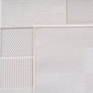 Binnenkleed, 3D-stijl, crèmekleur, vezelachtig garen, voor de woonkamer, natuurlijke uitstraling