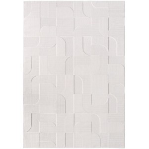 Tapis d’intérieur, style 3d, couleur crème, matière fil fibrillé, pour salon, look naturel