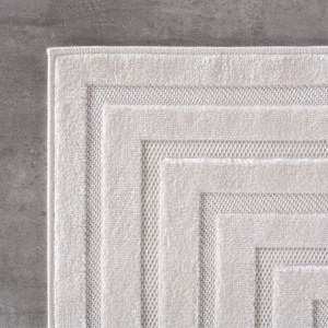 Tapis d’intérieur, style 3d, couleur crème, matière fil fibrillé, pour salon, design moderne