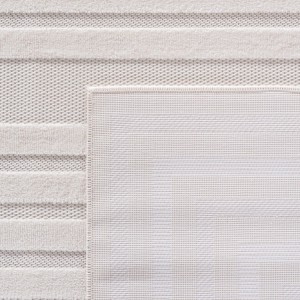 Tapis d’intérieur, style 3d, couleur crème, matière fil fibrillé, pour salon, design moderne