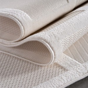 Tapis d’intérieur, style 3d, couleur crème, matière fil fibrillé, pour salon, résistant et durable