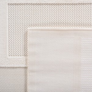 Binnenkleed, 3D-stijl, crèmekleurig, gemaakt van gefibrilleerd garen, voor de woonkamer, duurzaam en gaat lang mee.