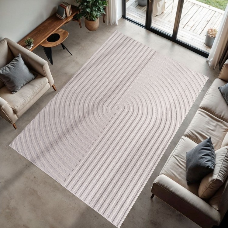 Binnenkleed, 3D-stijl, crèmekleur, vezelachtig garen, voor de woonkamer, modern design