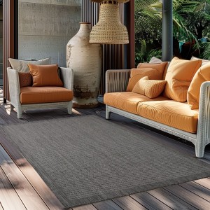 Buitenkleed, zwart, polypropyleen, voor keuken en balkon, UV-bestendig.