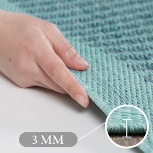 Tapis d’extérieur, couleur bleu, matière polypropylène, pour cuisine, balcon, résistant aux UV