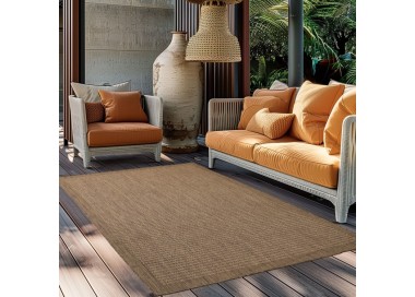 Tapis d’extérieur, couleur marron, matière polypropylène, pour cuisine, balcon, résistant aux UV
