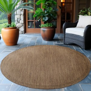 Tapis d’extérieur, couleur marron, matière polypropylène, pour cuisine, balcon, résistant aux UV
