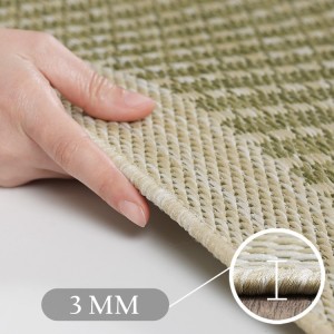 Tapis d’extérieur, couleur vert, matière polypropylène, pour cuisine, balcon, résistant aux UV