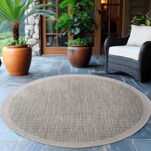 Tapis d’extérieur, couleur gris, matière polypropylène, pour cuisine, balcon, résistant aux UV