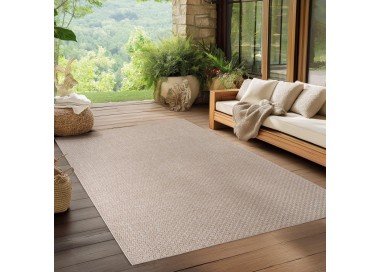Tapis d’extérieur, couleur beige, pour salon, cuisine, résistant aux UV, antidérapant, confortable