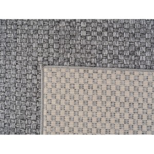 Buitenkleed, grijs, voor woonkamer, keuken, UV-bestendig, natuurlijke uitstraling, platgeweven