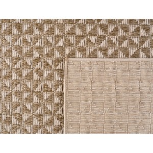 Tapis extérieur, couleur beige, pour salon, cuisine, résistant aux UV, tissage plat, design moderne