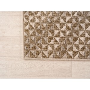 Tapis extérieur, couleur beige, pour salon, cuisine, résistant aux UV, tissage plat, design moderne
