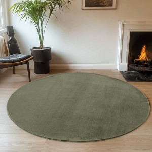 Tapis d’intérieur, couleur vert, pour salon, chambre, confortable, antidérapant, usage quotidien