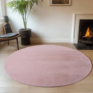 Tapis d’intérieur, couleur rose, pour salon, chambre, look naturel, design moderne, usage quotidien