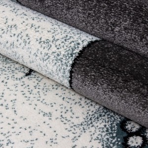 Kinderkleed met olifantenpatroon, blauw, gemaakt van jute, voor de slaapkamer, plat geweven, wasbaar.