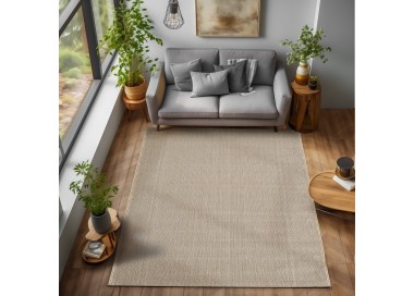Tapis d’intérieur, couleur beige, pour salon, chambre, tissage plat, antidérapant, style scandinave