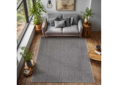 Tapis d’intérieur, couleur gris, pour salon, chambre, résistant et durable, design moderne