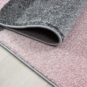 Binnenkleed met ruitpatroon, roze kleur, gemaakt van jute, voor de woonkamer, comfortabel en antislip.