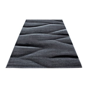 Tapis d’intérieur, couleur noir, matière jute, pour salon, résistant et durable, style bohème