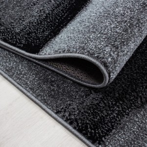 Tapis d’intérieur, couleur noir, matière jute, pour salon, résistant et durable, style bohème