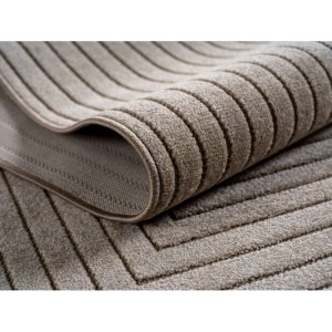 Tapis d’extérieur, couleur beige, pour salon, chambre, résistant aux UV, tissage plat, look naturel