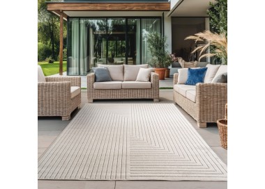 Tapis d’extérieur, couleur crème, pour salon, chambre, résistant aux UV, look naturel, confortable