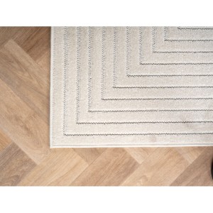 Crèmekleurig buitenkleed voor woonkamer en slaapkamer, UV-bestendig, natuurlijke uitstraling, comfortabel.