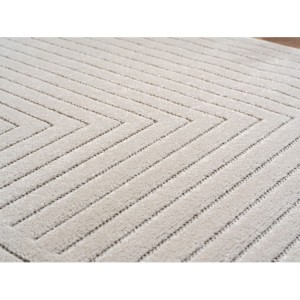 Crèmekleurig buitenkleed voor woonkamer en slaapkamer, UV-bestendig, natuurlijke uitstraling, comfortabel.