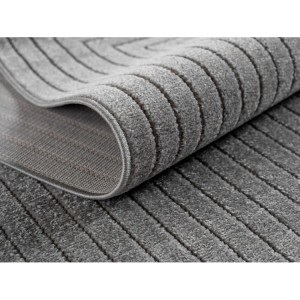 Tapis d’extérieur, couleur gris, pour salon, chambre, résistant aux UV, style bohème, tissage plat