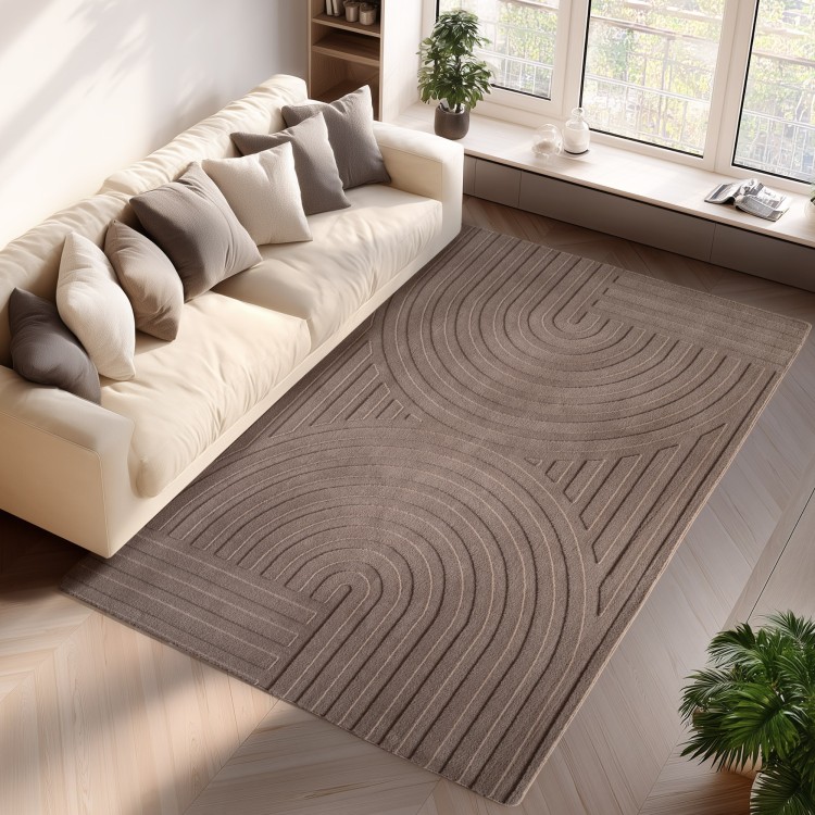 Tapis d’intérieur, style 3d, couleur beige, pour salon, chambre, confortable, design moderne