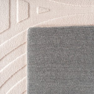 Tapis d’intérieur, style 3d, couleur crème, pour salon, chambre, tissage plat, confortable