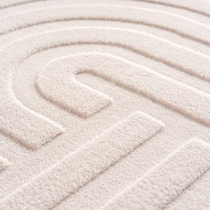 Binnenkleed, 3D-stijl, crèmekleur, voor woonkamer en slaapkamer, platgeweven, comfortabel