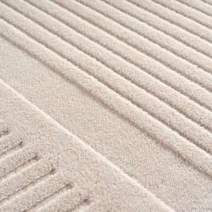 Tapis d’intérieur, style 3d, couleur crème, pour salon, chambre, résistant et durable, tissage plat