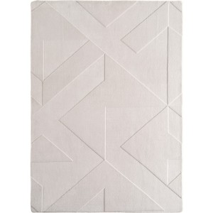 Tapis d’intérieur, motif géométrique, couleur crème, pour salon, chambre, tissage plat, lavable