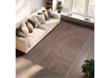 Binnenkleed, 3D-stijl, beige kleur, voor woonkamer en slaapkamer, natuurlijke uitstraling, geschikt voor dagelijks gebruik