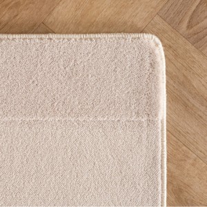 Decoratief vloerkleed, 3D-stijl, crèmekleur, voor woonkamer en slaapkamer, platgeweven, slijtvast en duurzaam.