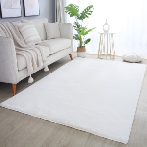 Tapis d’intérieur, couleur crème, matière coton, pour salon, style scandinave, tissage plat