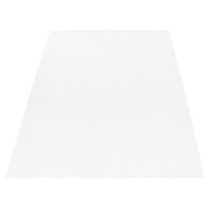 Tapis d’intérieur, couleur blanc, matière coton, pour salon, tissage plat, confortable, lavable