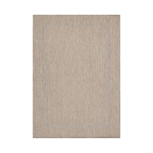 Buitenkleed, beige van kleur, gemaakt van polypropyleen, voor keuken en balkon, UV-bestendig.