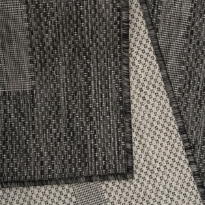 Buitenkleed, zwart, polypropyleen, voor keuken en balkon, UV-bestendig.